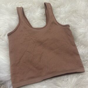 Aerie Offline Ribbed Brown Tank Top